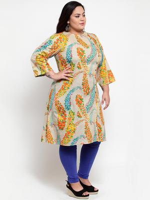 paisley straight kurta - 16740883 - Standard Image - 2