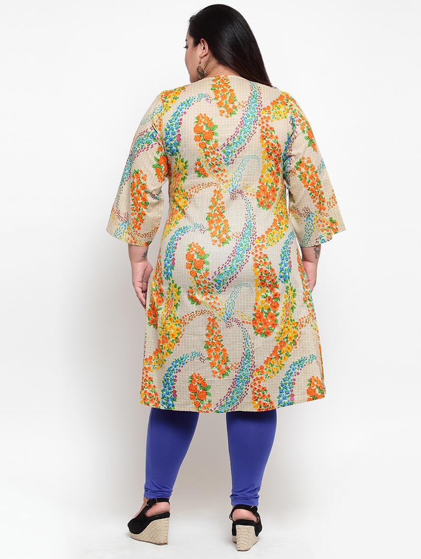 paisley straight kurta - 16740883 - Zoom Image - 3