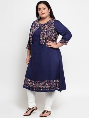 printed a-line kurta - 16740885 - Standard Image - 2
