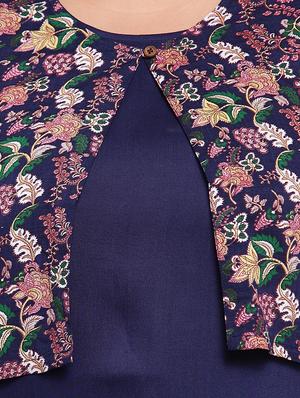 printed a-line kurta - 16740885 - Standard Image - 4