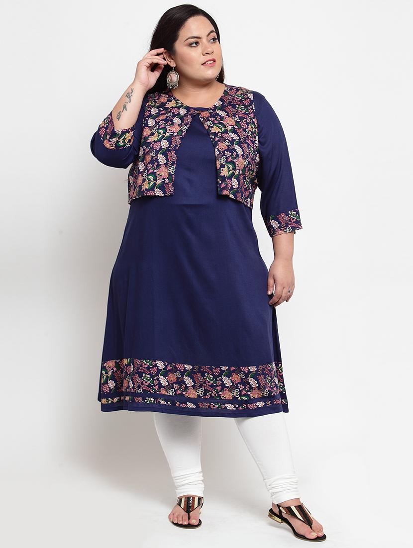printed a-line kurta - 16740885 - Zoom Image - 1