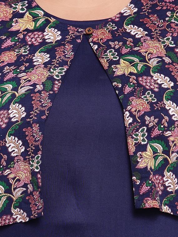 printed a-line kurta - 16740885 - Zoom Image - 4