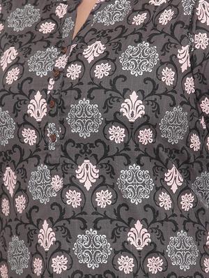 ethnic motif straight kurta - 16740896 - Standard Image - 4