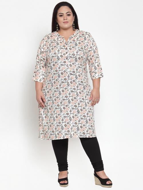 floral straight kurta - 16740900 - Standard Image - 1