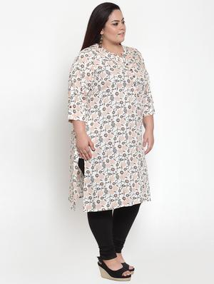 floral straight kurta - 16740900 - Standard Image - 2