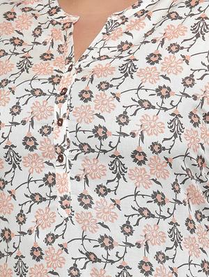 floral straight kurta - 16740900 - Standard Image - 4