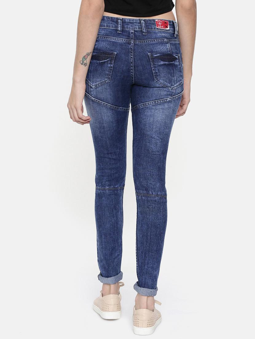 high rise distressed jeans - 16740923 - Zoom Image - 3