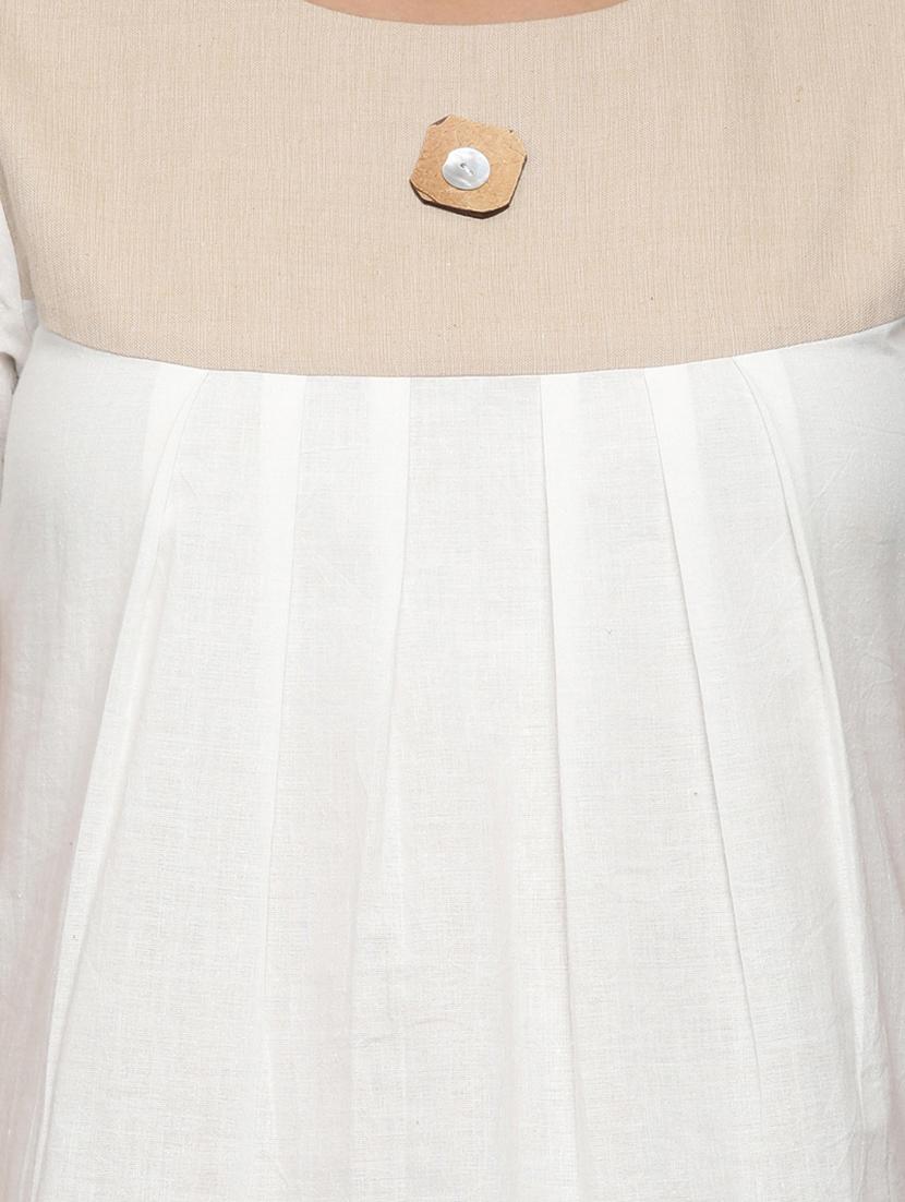 round neck button detail pleated top - 16740928 - Zoom Image - 4