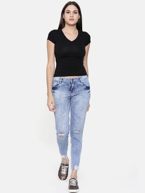 mid rise distressed acid wash jean - 16740934 - Standard Image - 4