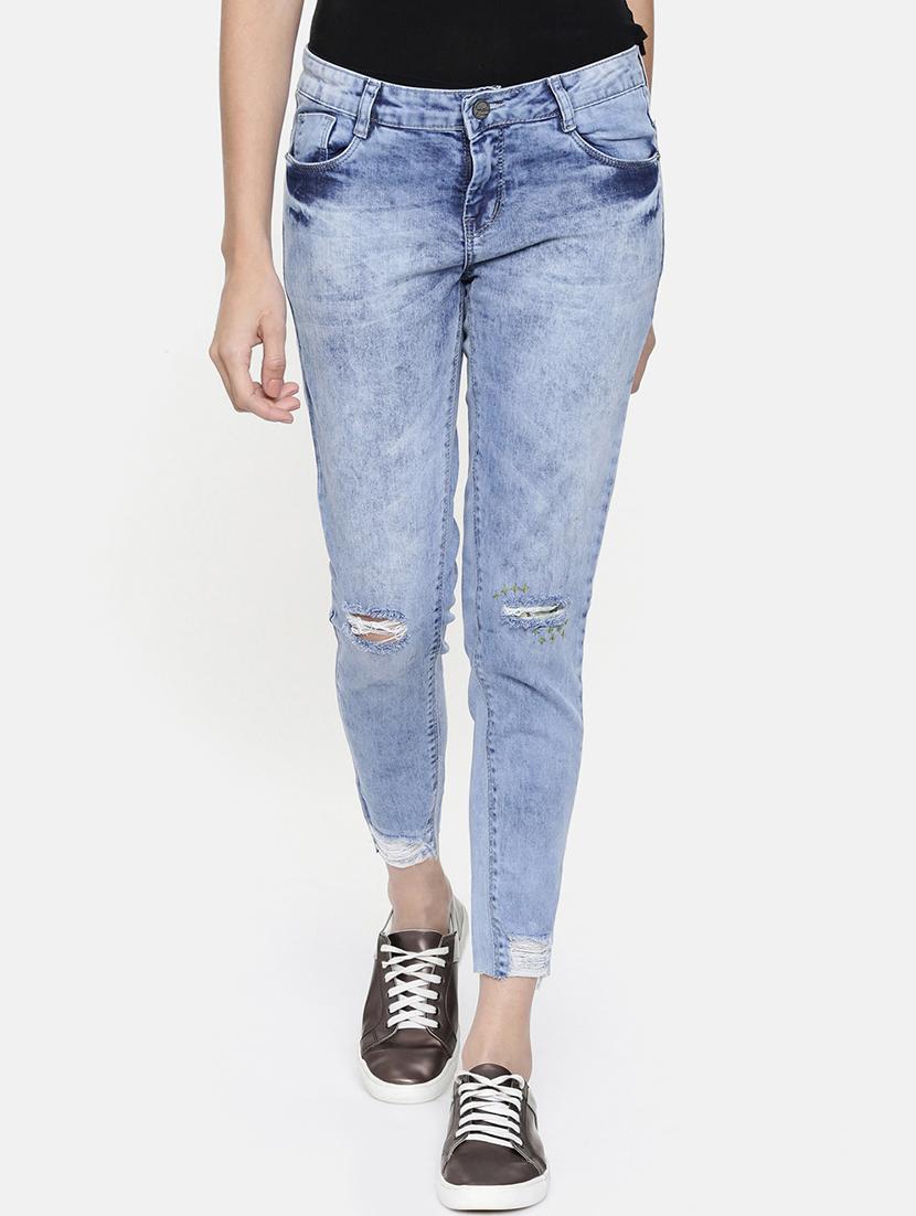 mid rise distressed acid wash jean - 16740934 - Zoom Image - 1