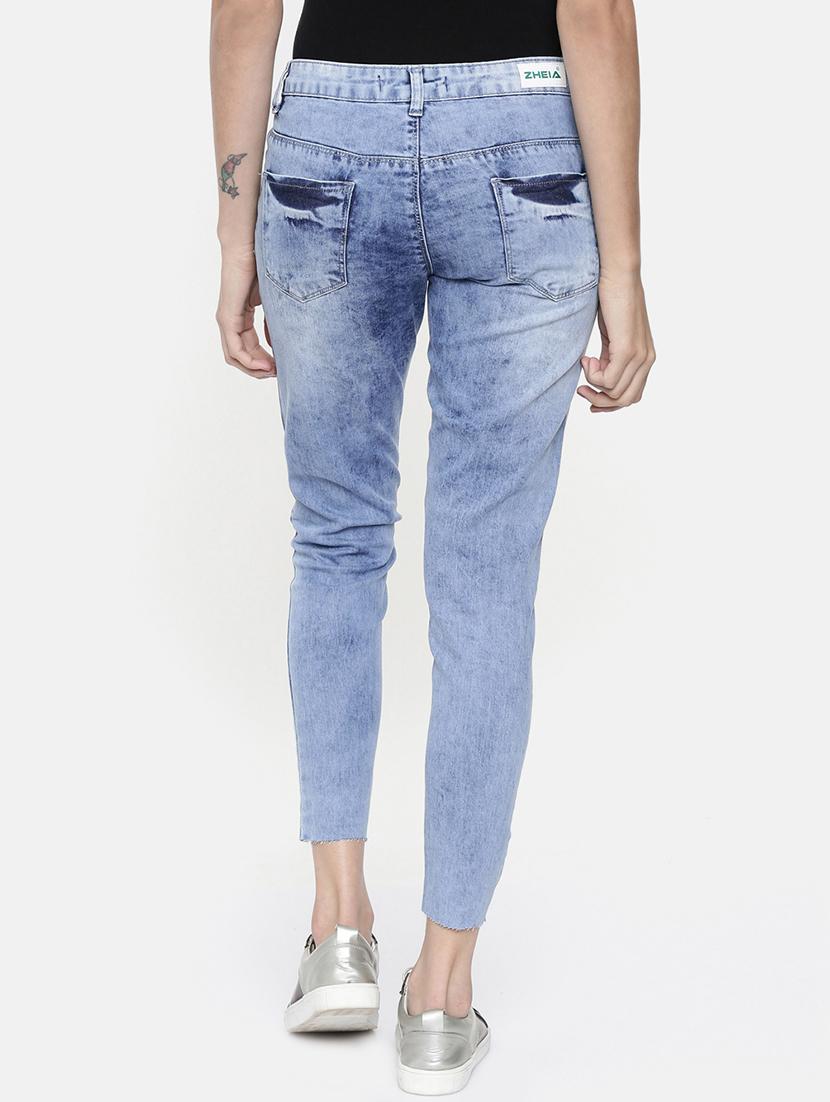 mid rise distressed acid wash jean - 16740934 - Zoom Image - 3