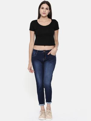 mid rise turn up jeans - 16740941 - Standard Image - 4