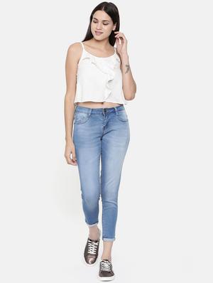 mid rise turn up hem jeans - 16740944 - Standard Image - 4