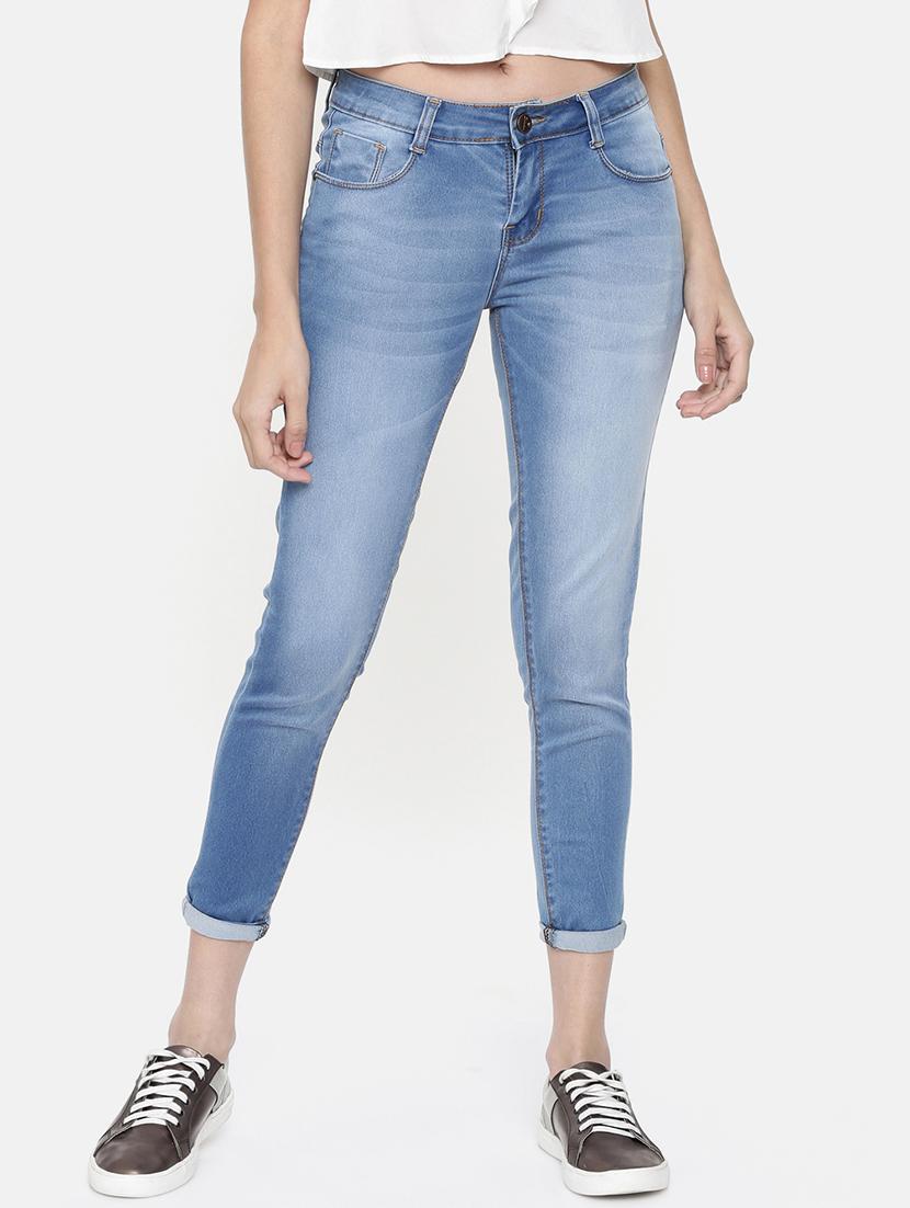 mid rise turn up hem jeans - 16740944 - Zoom Image - 1