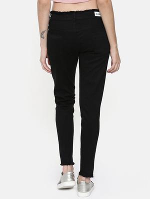 low rise frayed hem jeans - 16740946 - Standard Image - 3