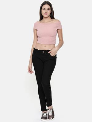 low rise frayed hem jeans - 16740946 - Standard Image - 4