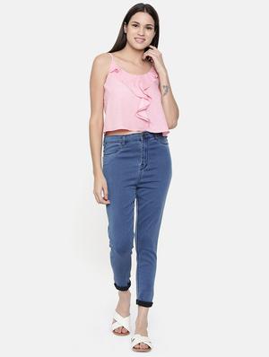 high rise turned up hem jean - 16740955 - Standard Image - 4