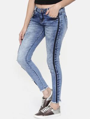frayed hem side tapping jean - 16740956 - Standard Image - 2