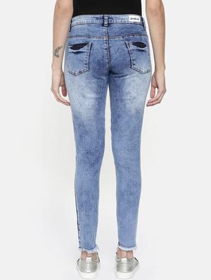 frayed hem side tapping jean - 16740956 - Standard Image - 3