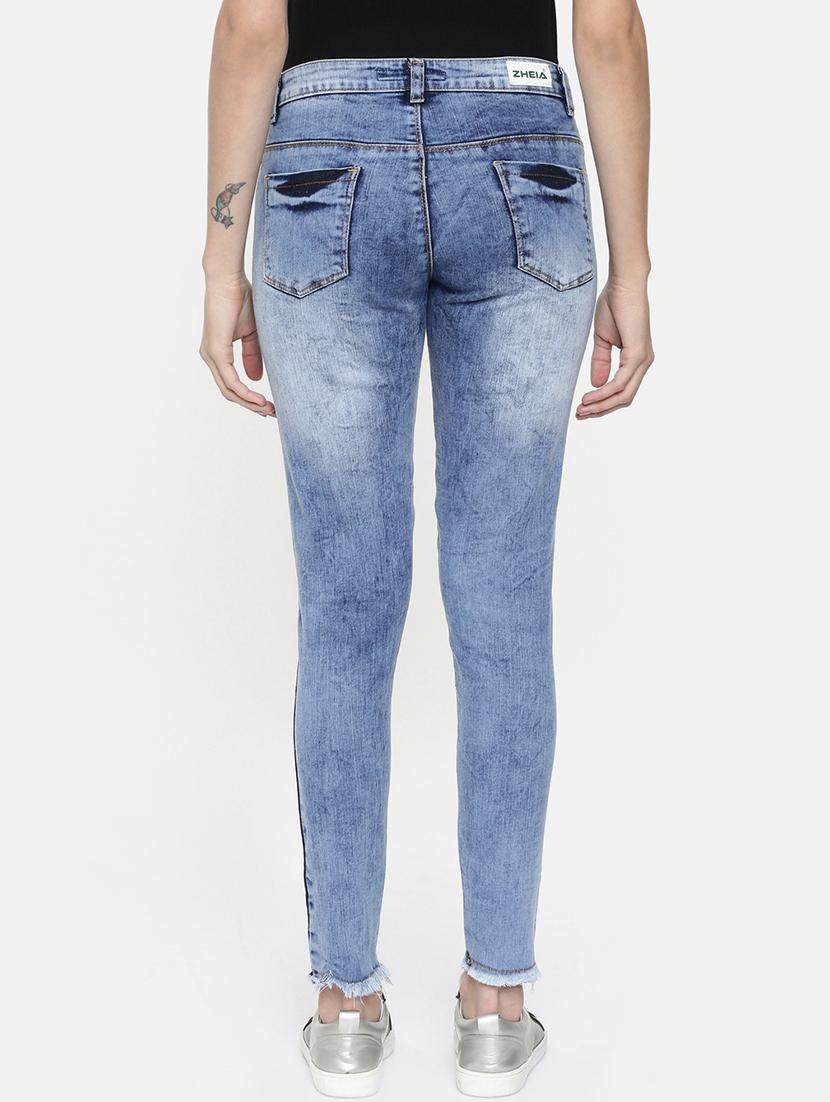 frayed hem side tapping jean - 16740956 - Zoom Image - 3