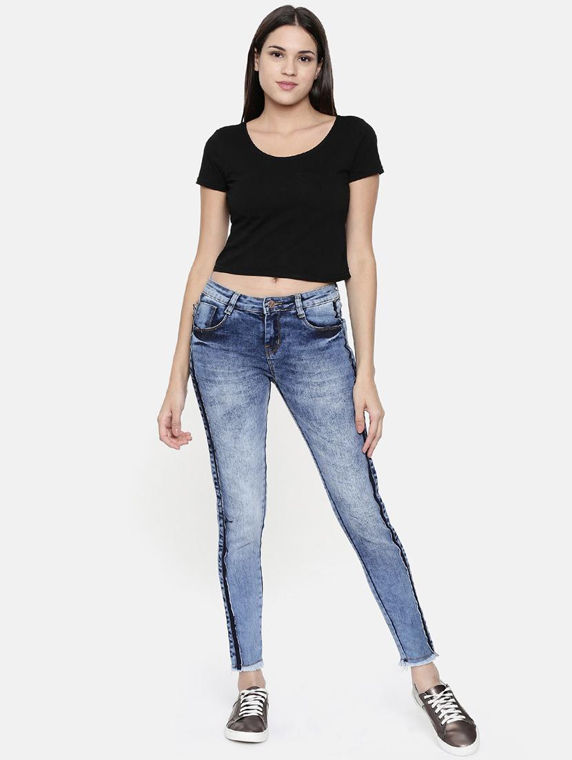 frayed hem side tapping jean - 16740956 - Zoom Image - 4
