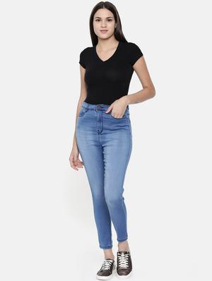 high rise solid pocket detail jean - 16740959 - Standard Image - 4