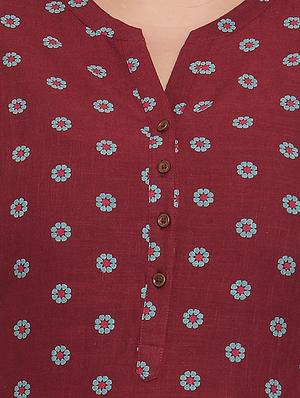 floral straight kurta - 16740964 - Standard Image - 4