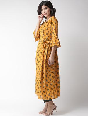 floral flared kurta - 16741094 - Standard Image - 2