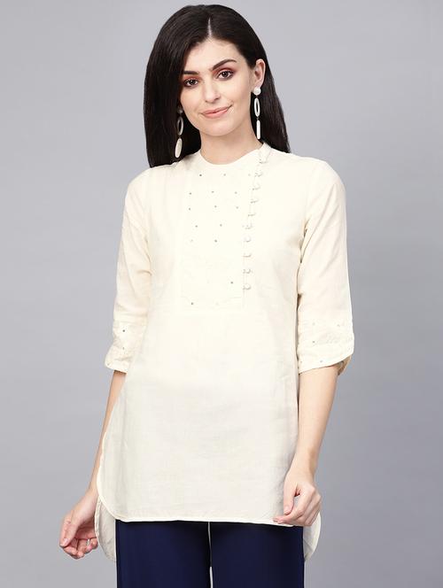 embroidered straight kurti - 16741106 - Standard Image - 1
