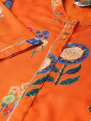 floral straight kurta - 16741107 - Standard Image - 5