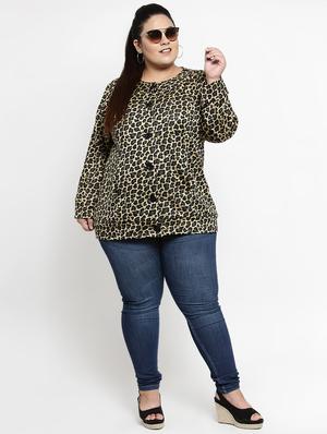 long sleeved animal print plus cardigan - 16741115 - Standard Image - 4