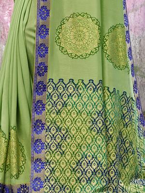 ethnic motif printed saree with blouse - 16741124 - Standard Image - 2