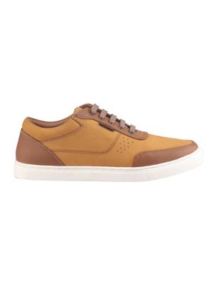 tan leather lace up sneakers - 16741364 - Standard Image - 2