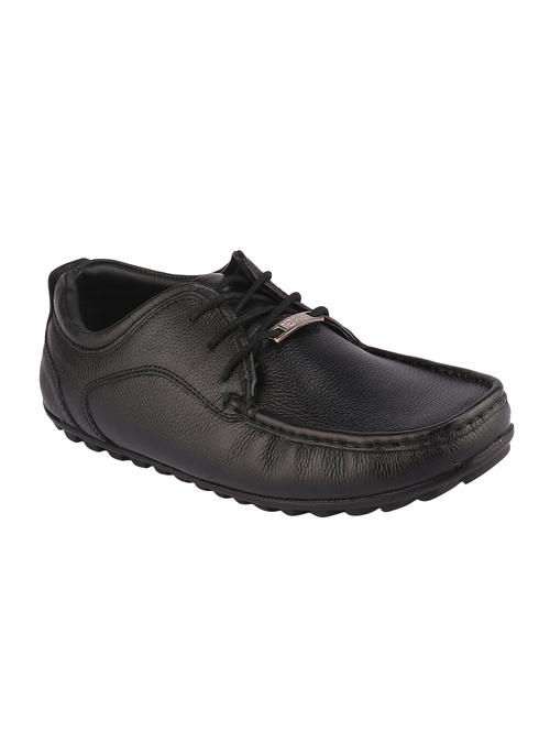 black leather lace-up derbys - 16741365 - Standard Image - 1