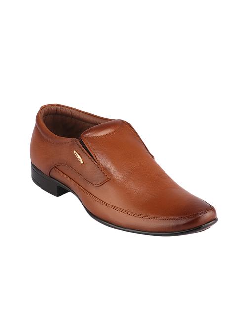 tan leather slip ons - 16741373 - Standard Image - 1