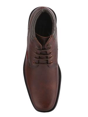 brown leather lace-up derbys - 16741378 - Standard Image - 4