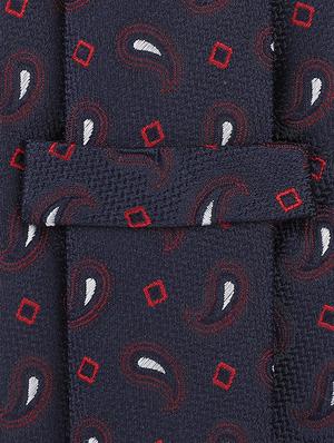 navy micro polyester tie - 16741547 - Standard Image - 3