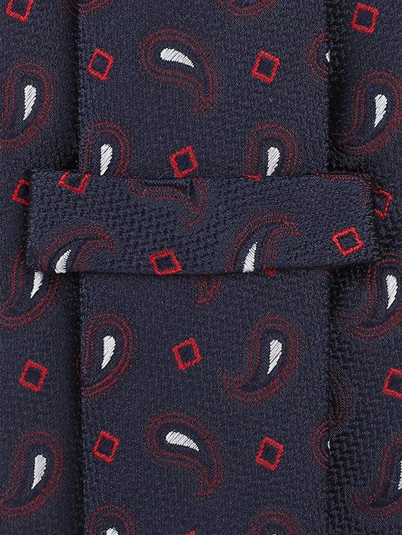 navy micro polyester tie - 16741547 - Zoom Image - 3