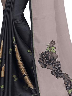 floral half & half saree with blouse - 16741733 - Standard Image - 3