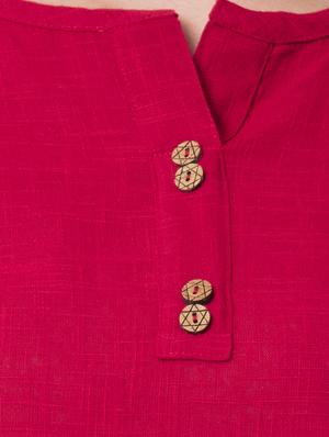 solid a-line kurti - 16741929 - Standard Image - 5