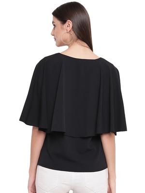 round neck cape sleeved top - 16741940 - Standard Image - 3
