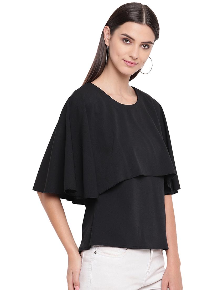 round neck cape sleeved top - 16741940 - Zoom Image - 2