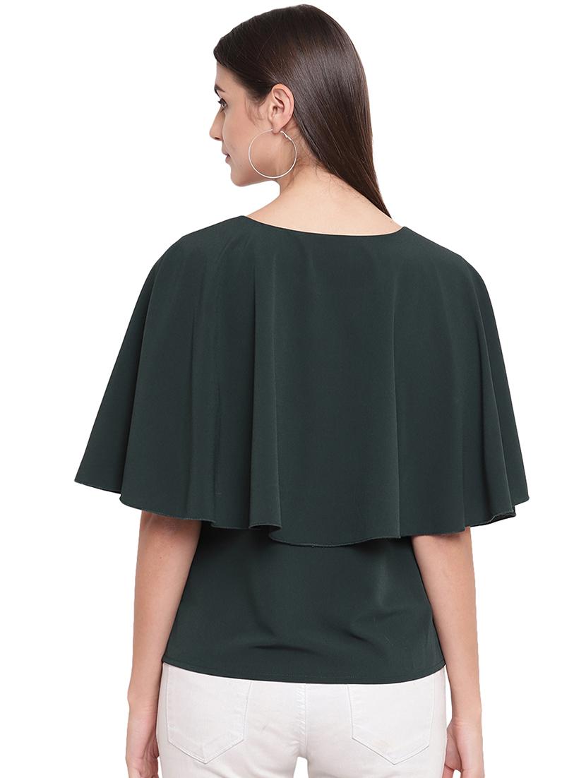 round neck cape sleeved top - 16741941 - Zoom Image - 3