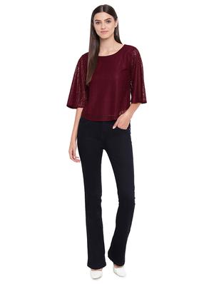 round neck laced top - 16741942 - Standard Image - 4