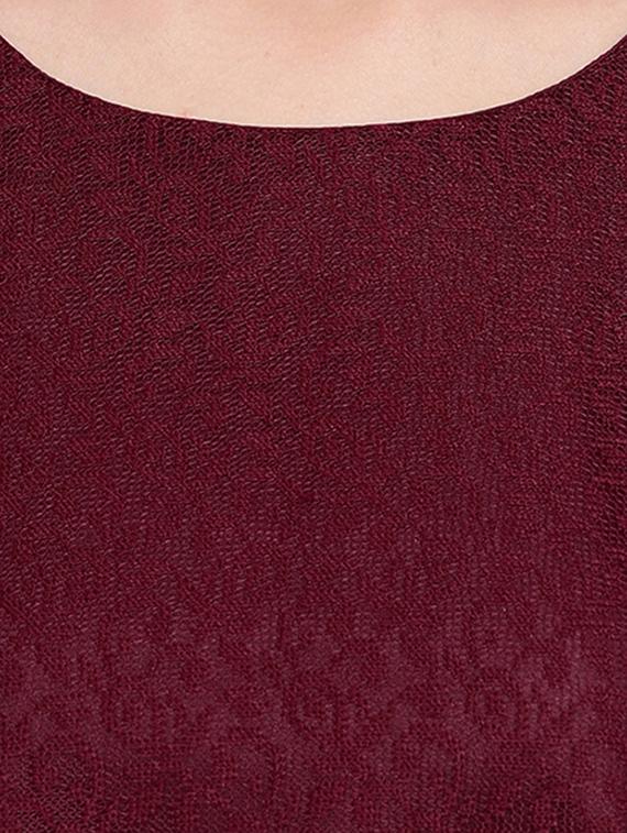 round neck laced top - 16741942 - Zoom Image - 5