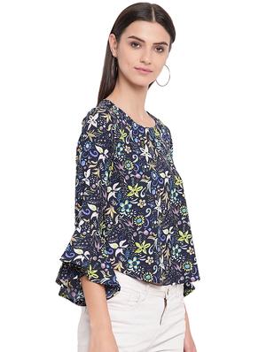 bell sleeved floral top - 16741947 - Standard Image - 2