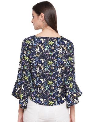 bell sleeved floral top - 16741947 - Standard Image - 3