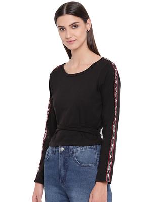 side taped sleeved top - 16741948 - Standard Image - 2