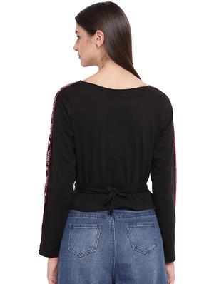 side taped sleeved top - 16741948 - Standard Image - 3