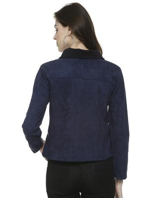 lapel neck zipper detail bomber jacket - 16741974 - Standard Image - 3